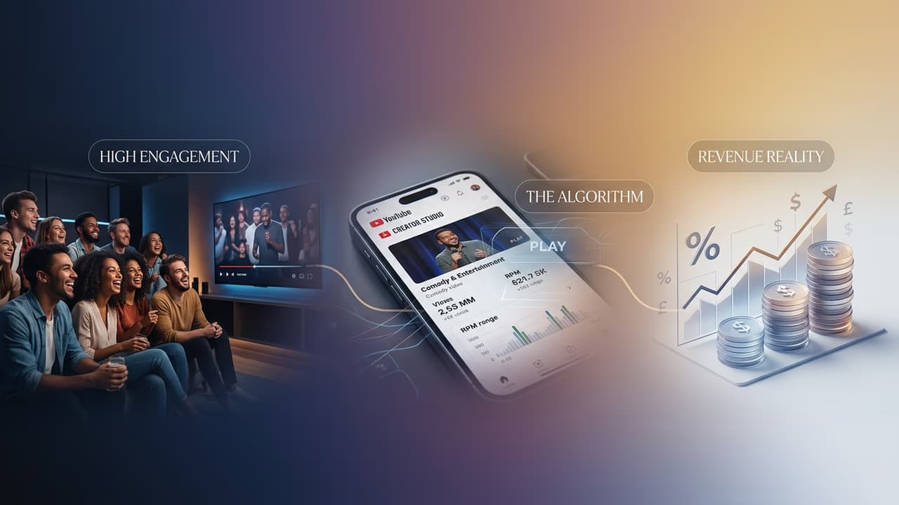 Comedy & Entertainment YouTube Earnings: What the Algorithm Really Pays