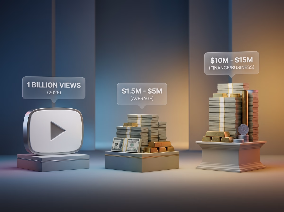 How Much Does YouTube Pay for 1 Billion Views? (2026 Data)
