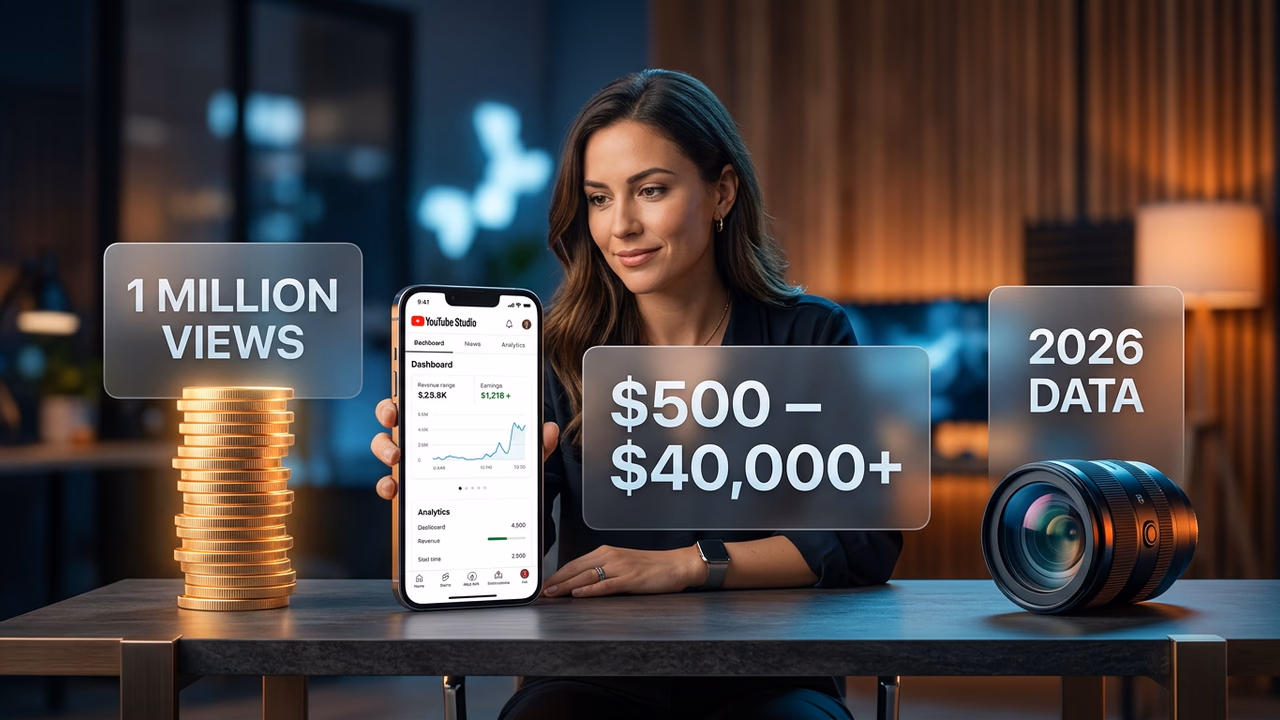 How Much Does YouTube Pay for 1 Million Views? (2026 Data)