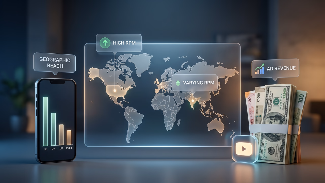 YouTube Earnings by Location: How Your Audience's Country Affects RPM (2026)
